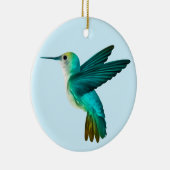 Blauw Groen Kolibrie Ornament (Rechts)