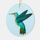 Blauw Groen Kolibrie Ornament (Links)