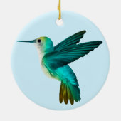 Blauw Groen Kolibrie Ornament (Achterkant)