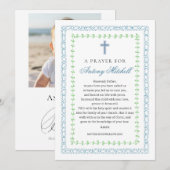 Blauw Groen Kruis doopgebed Kaart (Voorkant / Achterkant)