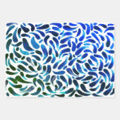 Blauw groen kunstschilderij als schilderfeest inpakpapier vel (Voorkant 2)