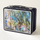 Blauw Groen Labradorite Edelsteen (Achterkant)