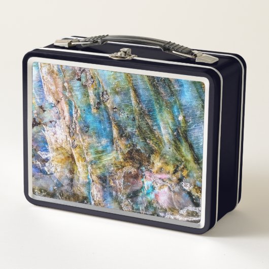 Blauw Groen Labradorite Edelsteen (Voorkant)