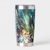 Blauw Groen Labradorite Edelsteen Geïsoleerde Drinkbeker (Achterkant)