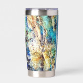 Blauw Groen Labradorite Edelsteen Geïsoleerde Drinkbeker (Voorkant)