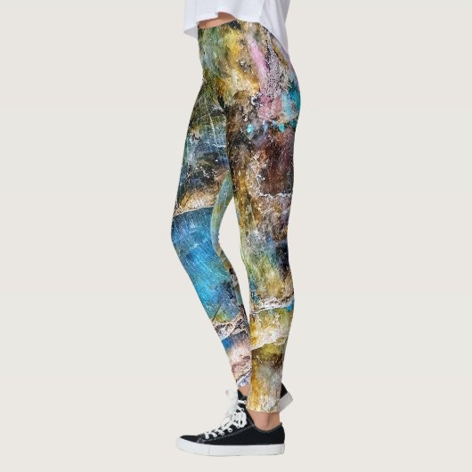 Blauw Groen Labradorite Edelsteen Leggings (Links)