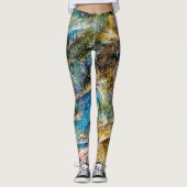 Blauw Groen Labradorite Edelsteen Leggings (Voorkant)