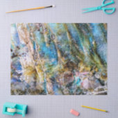 Blauw Groen Labradorite Edelsteen Tissuepapier (Craft)