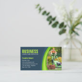 Blauw & Groen Lawn Care Landscaping maaien Visitekaartje (Staand voorkant)