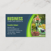 Blauw & Groen Lawn Care Landscaping maaien Visitekaartje (Voorkant)