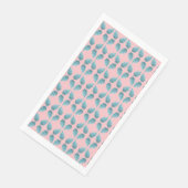 Blauw groen leder - botanisch patroon servet (Hoek)