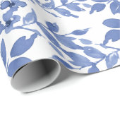 Blauw-groen lederen patroon cadeaupapier (Rol Hoek)