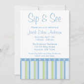 Blauw groen licht en zie strepen kaart (Voorkant)