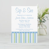 Blauw groen licht en zie strepen kaart (Staand voorkant)