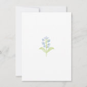 Blauw Groen Lijst Eenvoudige Doopuitnodiging Kaart (Achterkant)