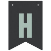 Blauw, groen, Linen Grey Birthday Vlaggetjes (Tweede vlag)