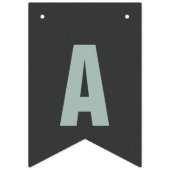 Blauw, groen, Linen Grey Birthday Vlaggetjes (Derde vlag)