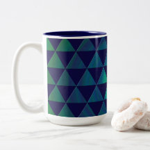 Blauw Groen Mandala Geometrisch Driehoekpatroon