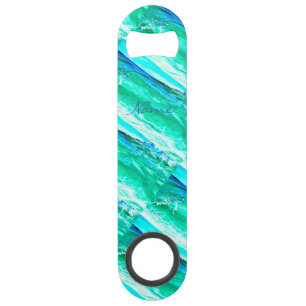 Blauw/groen maui golfpatroon Thunder_Cove Speed Flessenopener