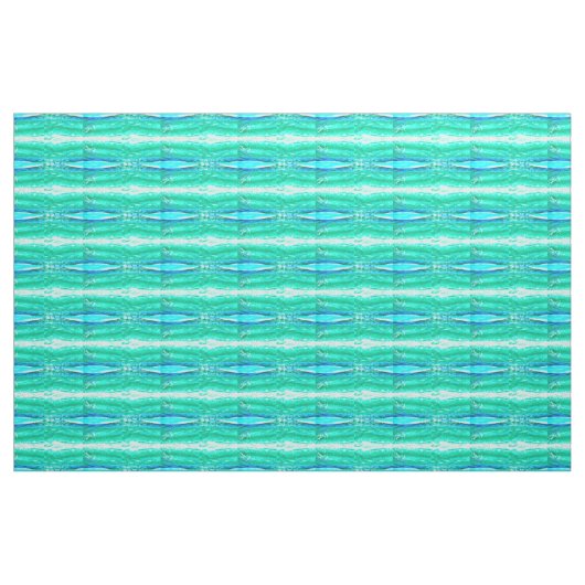 blauw/groen mauïdegolfpatroon stof (Yard (91,4 cm))