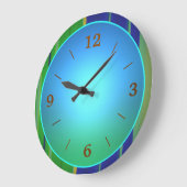 Blauw groen met Bright Aqua Center Grote Klok (Hoek)