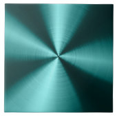 Blauw-Groen Metaal Ontwerp Roestvrij Staal Kijk Tegeltje (Voorkant)