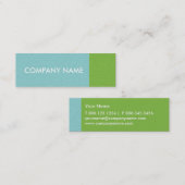 Blauw Groen Modern Mini Visitekaartje (Voorkant / Achterkant)
