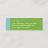 Blauw Groen Modern Mini Visitekaartje (Achterkant)