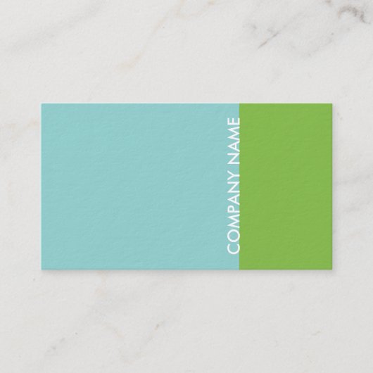 Blauw groen modern visitekaartje (Voorkant)