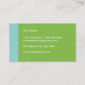 Blauw groen modern visitekaartje (Achterkant)