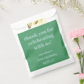 Blauw Groen Moderne Douane 50e Verjaardag Dank u Bedankzakje (Gezegeld)