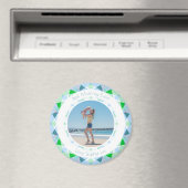  Blauw Groen Moederdag Keepsake Fotocadeau Magneet (Insitu (Vaatwasser))
