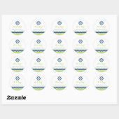 Blauw Groen Nautisch Baby shower Favor Stickers (Vel)