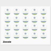 Blauw Groen Nautisch Baby shower Favor Stickers (Vel)