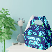 Blauw Groen Neon Gloeiende Ruimte Astronaut Rakett Bedankdoosjes