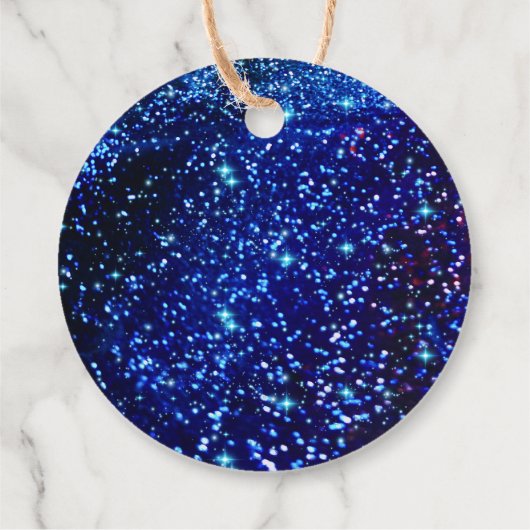 Blauw Groen Neon Gloeiende Ruimte Planeten Dank u Bedankjes Labels (Achterkant)