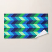 Blauw Groen Ombre Chevrons Badhanddoek Set Bad Handdoek (Handdoek)