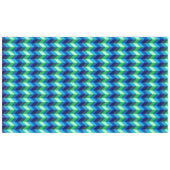 Blauw groen Ombre Chevrons groot tafelkleed (Voorkant (Horizontaal))