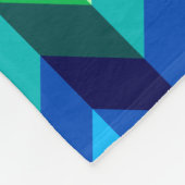 Blauw Groen Ombre Chevrons Grote Fleece Deken (Hoek)