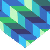 Blauw Groen Ombre Chevrons Grote Tafelloper (Hoek)