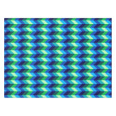 Blauw Groen Ombre Chevrons Klein Tafelkleed (Voorkant (Horizontaal))