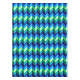 Blauw Groen Ombre Chevrons Klein Tafelkleed