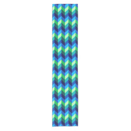 Blauw Groen Ombre Chevrons Kleine Tafelloper