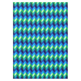 Blauw groen ombre chevrons medium tafelkleed