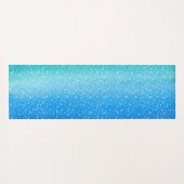 Blauw groen Ombre Sparkle Om symbool Yogamat (Achterkant (horizontaal))