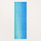 Blauw groen Ombre Sparkle Om symbool Yogamat (Achterkant)