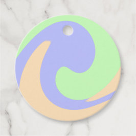 Blauw groen ombre vloeibaar marmer boho vet patroo bedankjes labels