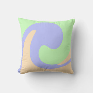 Blauw groen ombre vloeibaar marmer boho vet patroo kussen