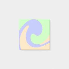 Blauw groen ombre vloeibaar marmer boho vet patroo post-it® notes