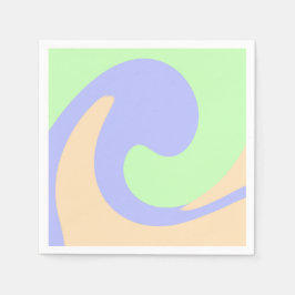 Blauw groen ombre vloeibaar marmer boho vet patroo servet